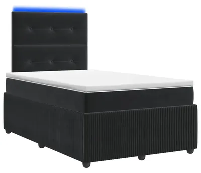 Immagine prodotto di vidaXL LED letto a molle con materasso nero 120 x 200 cm in velluto