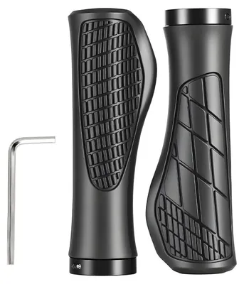 Produktbild von Fahrradgriffe ergonomisch Anti-Rutsch mit Lock-On Design Schwarz