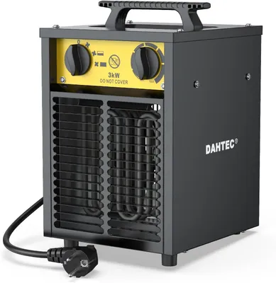 Obrázok produktu pre Elektrický ventilátorový ohrievač – oceľové puzdro – priemyselné prenosné ohrievače – termostat a ochrana proti prehriatiu
