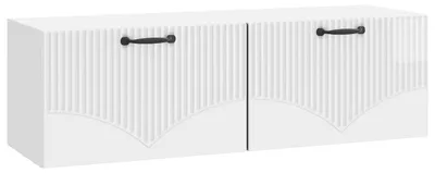 Image de Meuble TV mural vidaXL, blanc brillant, 98 x 31 x 30 cm