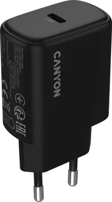 Produktbild von Canyon OnCharge 200, Universal-Wandladegerät, 1x USB-C, PD 20W, schwarz
