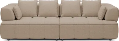 Produktbild von DomoHome AULA BigSofa Mit Verstellbarer Sitztiefe, Ohne Schlaffunktion, Verstellbare Rückenlehnen – Modernes Design, Hoher Komfort, Maße: 284x111x84/75 cm, Farbe: Beige