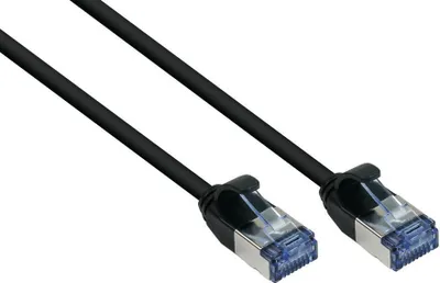 Obrázek produktu pro Alcasa 8060-HS005S Síťový kabel černý 0,5 m Cat6a U/FTP (STP) (8060-HS005S)