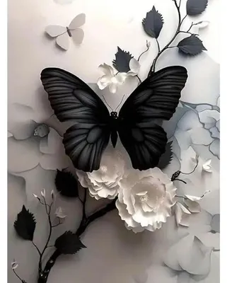 Produktbild von Diamantmalerei Set Schmetterling 5D für Erwachsene 30x40cm