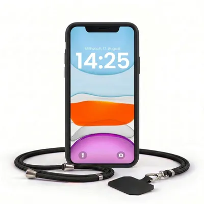 Produktbild von Handyhülle für Apple iPhone 11 mit Handykette Band Kordel Hülle Case Schutzhülle Schwarz