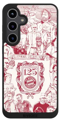 Produktbild von NIVOCASE Handyhülle für Samsung Galaxy S24+  Hülle NIVOpure Case Schwarz FC Bayern München Offizielles Lizenzprodukt FCB 125 Jahre