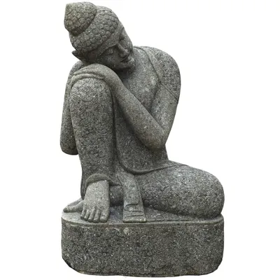 Image de Stonox Bouddha Khandwa Pierre naturelle résistante au gel 54x69x113 cm