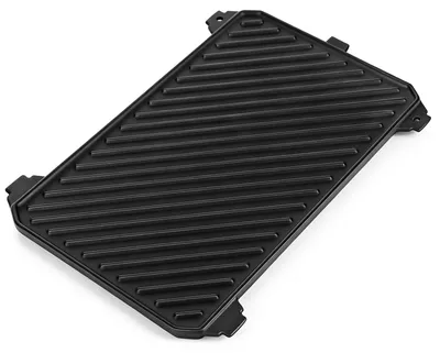 Immagine prodotto di Omgoods - Piastra di ghisa per barbecue - 2-in-1: piastra e griglia