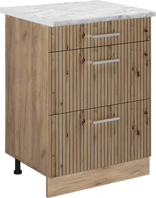 Obrázek produktu pro Spodní skříňka kuchyňské linky Vicco R-Line Řemeslný dub 60 cm PD Mramor, Model 49151