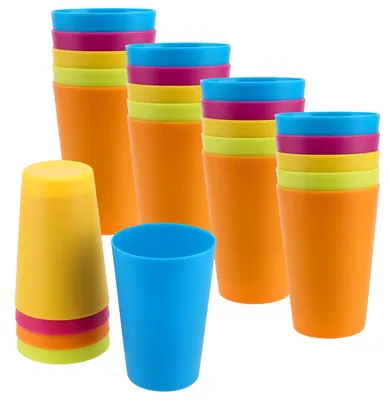 50er-Set PP-Trinkbecher 260 ml, bunt, wiederverwendbar
