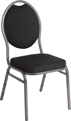 Produktbild von Bolero Bankettstühle mit ovaler Rückenlehne in schwarz 4 Stück