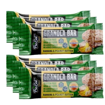 Produktbild von FreEat Granola Bar Hafer Müsli Riegel Banane mit Reisprotein 6x50g / vegan / glutenfrei /ohne Zuckerzusatz