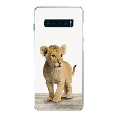 Produktbild von MuchoWow® Handyhülle Schutzhülle Hülle für Samsung Galaxy S10 Plus Löwe - Junge - Kinder - Jungen - Tiere - Mädchen Silikon Softcase Handy Hülle - Schutzhülle