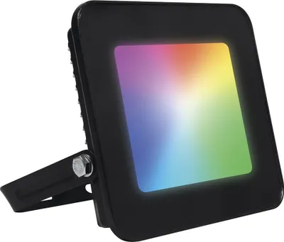 Produktbild von Muvit MIOFLOD001, Intelligente Sockel-/Pfostenbeleuchtung, Bluetooth, Schwarz, LED, Kaltweiße, Multi, Warmweiß, 2700 K