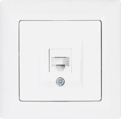 Produktbild von Gunsan Visage Datenbuchse 1-fach CAT5e Internet Netzwerk Weiss