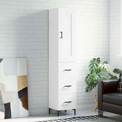 Produktbild von vidaXL Highboard Weiß 34,5x34x180 cm Holzwerkstoff