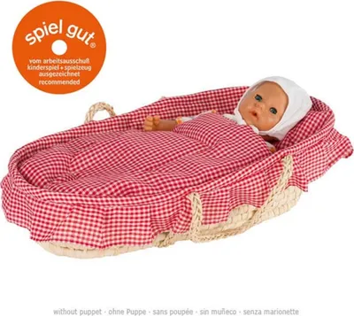 Produktbild von Goki Doll's carry cradle including lining,mattress,pillow,quilt, Puppen-Tragetasche, 4 Jahr(e), 640 g