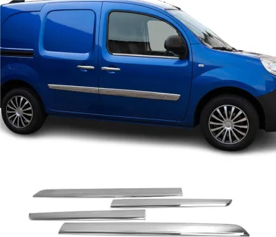Image de Garniture Baguette de porte latérale pour Renault Kangoo 2008-2021 inox 4Pcs