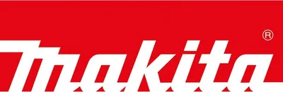 The image shows the Makita logo and brand name in white text on a red background.