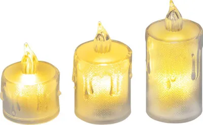 Produktbild von LED KERZE MAGICHOME WEIHNACHTEN, 3 Stück, LED warmweiß, 3,7x5/6,5/8 cm