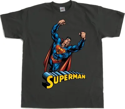 Produktbild von Superman Flying T-Shirt - Medium - Dark-Grey