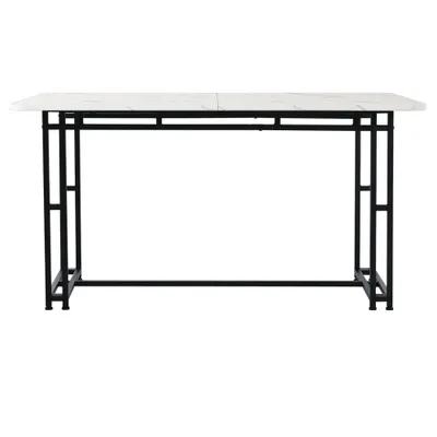 Produktbild von Sweiko Esstisch Leichter Luxus Esstisch, Rechteckiger Esstisch aus Moderner Küchentisch, 1 -St. mit Metallbeinen für Esszimmer Wohnzimmer , 120x70cm