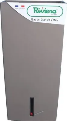 Image de Pot de fleurs carré RIVIERA Eva New, Plastique, 28 x 28 x 52 cm, 31 L, Taupe