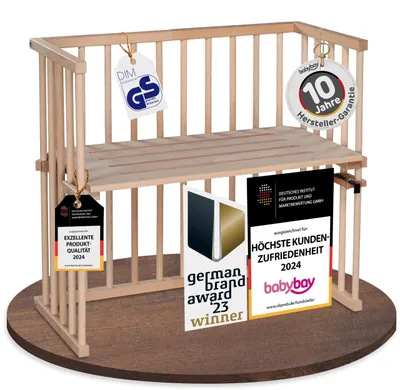 Image de Petit lit d'appoint pour bébé, avec hauteur réglable