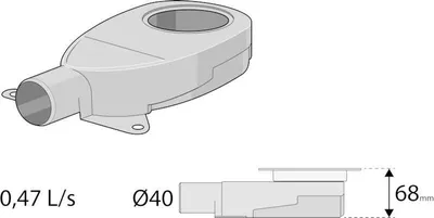 Produktbild von VIGOUR Siphon individual 3.0 Sperrwasserhöhe 25mm ultraflach zu Duschrinne
