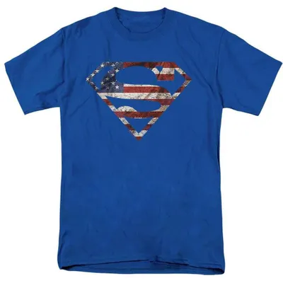 Immagine prodotto di Maglietta unisex "Super Patriot" di Superman, per uomo/donna, taglia 3XL, colore blu reale (TV36799)