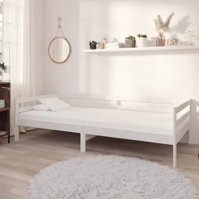Produktbild von The Living Store Tagesbett mit Schubladen Weiß 90x200 cm Massives Kiefernholz