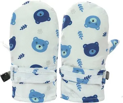 Produktbild von Kinder-Winterhandschuhe aus weichem Material, atmungsaktiv, warm, für Skifahren, weiß