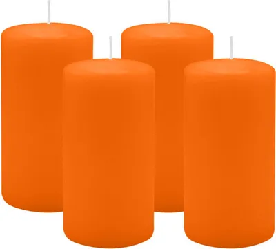 Produktbild von 4er Set Adventskranzkerzen Mandarin Orange Ø 60 x 100 mm