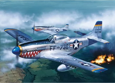 Produktbild von Italeri 1:72 F-51D Mustang U.S. Fighter