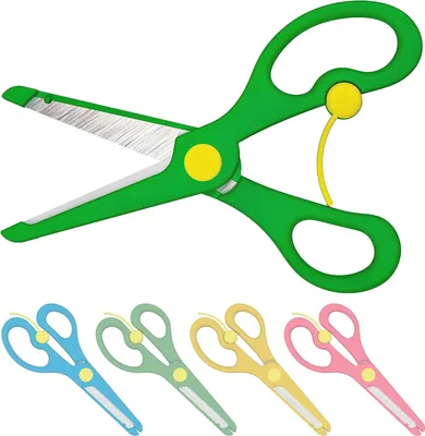 Image de Enid Store Ciseaux de bricolage Ciseaux pour enfants avec sécurité | Vert