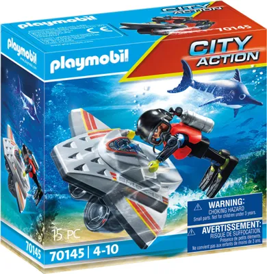 Produktbild von PLAYMOBIL City Action 70145 Seenot: Tauchscooter im Rettungseinsatz