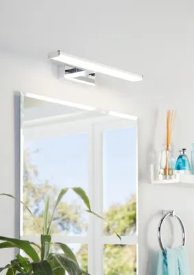 Produktbild von EGLO Pandella 1, Chrom, Silber, Weiß, Aluminium, Kunststoff, IP44, Badezimmer, 900 lm, 4000 K