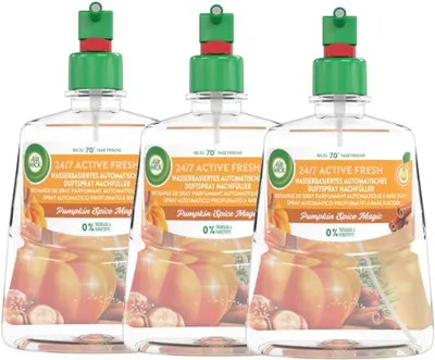 Produktbild von Air Wick Active Fresh Wasserbasiertes Automatisches Duftspray Nachfüller Pumkin Spice Magic 3x228ml