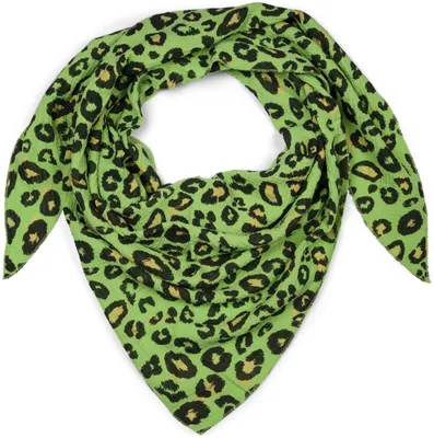 Produktbild von styleBREAKER Damen Musselin Dreieckstuch mit Leo Print | Baumwoll Schal im Leoparden Muster | Dreieck Schal leicht und weich für Frühling & Sommer |  Italy