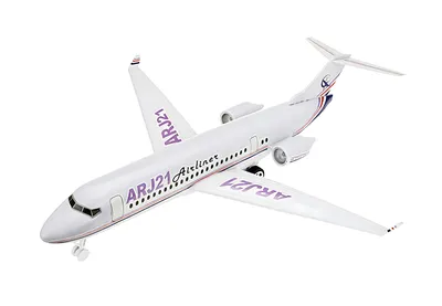 Produktbild von FLUGZEUG ARJ21 mit Licht Sound Friktionsantrieb 43cm Weiß Airbus Passagierflugzeug Jet Flieger Kinder Geschenk 94