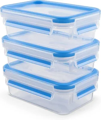 Productafbeelding van Transparante vershouddozenset 3 x 0,55 l voor levensmiddelen