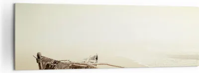 Produktbild von Bild auf Leinwand - Leinwandbild - Einteilig - £ódŸ Wrack Meer - 160x50cm - Wand Bild - Wanddeko - Wandbilder - Leinwanddruck - Bilder - Wanddekoration - Leinwand bilder - Wandbild - AB160x50-5123