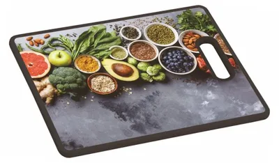 Obrázek produktu pro Řezací a servírovací prkénko z plastu s rukojetí, ideální do kuchyně