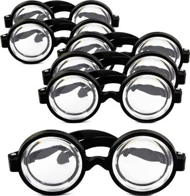 Produktbild von Oblique Unique 6x Idiotenbrille Streber Nerd Geek Brille Fasching Karneval Halloween