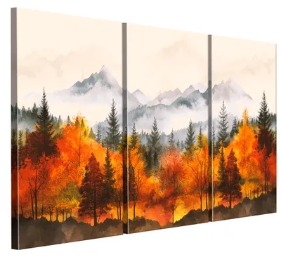 Produktbild von LUMASOUL Leinwand Bilder, Leinwandbild Natur Motiv, Wandbilder Holzrahmen und Webstuhl Wohnzimmer und Schlafzimmer, Bilder 90x60 cm Modern Landschaft 20
