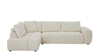 Produktbild von Ecksofa links mit Chenille-Stoff in Beige CLENALI