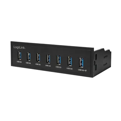 Produktbild von LogiLink USB 3.0-Hub 7-Port schwarz 5,25' intern