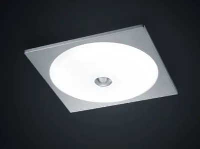 Produktbild von Deckenleuchte Deckenlampe Nickel matt Energiespar Quadrat 42cm