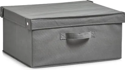 Produktbild von Zeller Aufbewahrungsbox mit Deckel, faltbar, grau, 41 x 35 x 20 cm, 14606