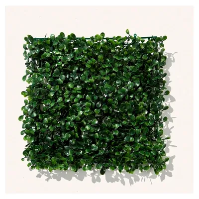 Produktbild von Kunstrasen-Wandpaneele, 25,4 x 25,4 cm, Buchsbaum, künstliche grüne Paneele für Innen- und Außenbereich, grüne Wanddekoration, Party, Hochzeit, Garten, Zaun-Dekorationen